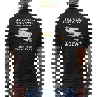 わたしはがんばらないおまえががんばれ ユニークなメッセージ 面白い おもしろ メンズTシャツ バックプリント - Kawaiitshirt