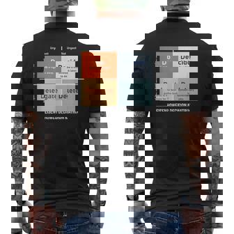 アイゼンハワー意思決定マトリックスのイラスト メンズTシャツ バックプリント - Kawaiitshirt