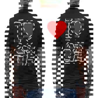 アイラブ 台湾 大きな文字（I Love ハート）【世界の国・都市】ジモtティ 旅行 観光 応援 イベント 面白い メンズTシャツ バックプリント - Kawaiitshirt