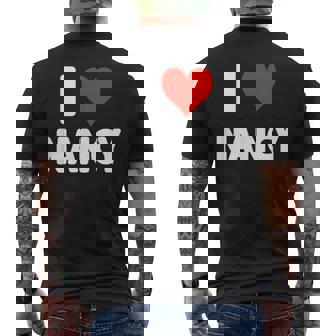 アイラブナンシー-ハート メンズTシャツ バックプリント - Kawaiitshirt