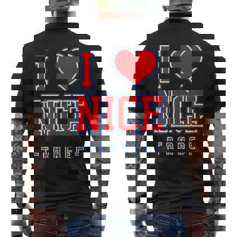 アイラブニースフランス メンズTシャツ バックプリント - Kawaiitshirt