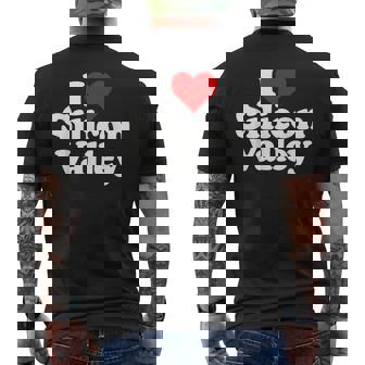 アイラブハートシリコンバレーv カリフォルニア メンズTシャツ バックプリント - Kawaiitshirt