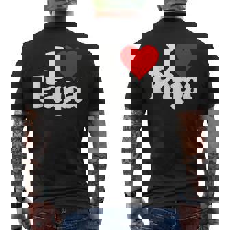 アイラブハートパパ父の日パパパパ メンズTシャツ バックプリント - Kawaiitshirt