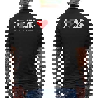 アイラブミー、アイロニックな皮肉のバレンタイン メンズTシャツ バックプリント - Kawaiitshirt