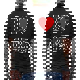 アイラブ・中野（I Love ハート）ビッグ 大きな文字【23区】ジモティ Jimo-T 地元愛 面白い メンズTシャツ バックプリント - Kawaiitshirt