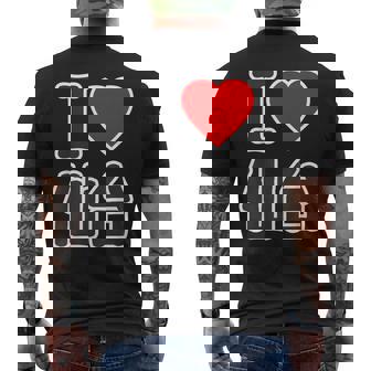 アイラブ・仙台（I Love ハート）宮城県 Big 大きな文字【47都道府県】ジモtティ 旅行お土産 面白 メンズTシャツ バックプリント - Kawaiitshirt