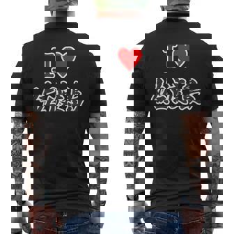 アイラブ・佐渡島（I Love ハート）【47都道府県・市区町村】佐渡ヶ島 ジモtティ 地元愛 お土産 グッズ面白 メンズTシャツ バックプリント - Kawaiitshirt