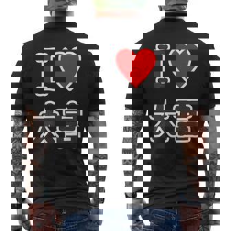 アイラブ・大宮（I Love ハート）Jimo-T ジモティ 地元愛 グッズ メッセージ・面白 メンズTシャツ バックプリント - Kawaiitshirt