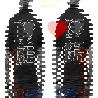 アイラブ・広島（I Love ハート）Big 大きな文字 ハート【47都道府県】ジモtティ 旅行お土産 面白 メンズTシャツ バックプリント - Kawaiitshirt