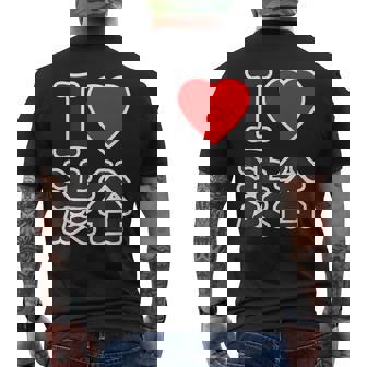 アイラブ・渋谷（I Love ハート）渋谷区 Big 大きな文字【東京23区】ジモtティ 面白い メンズTシャツ バックプリント - Kawaiitshirt