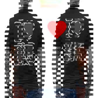 アイラブ・群馬（I Love ハート）Big 大きな文字 ハート【47都道府県】ジモtティ 旅行お土産 面白 メンズTシャツ バックプリント - Kawaiitshirt