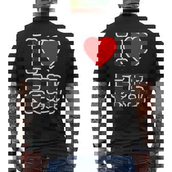 アイラブ・長野（I Love ハート）Big 大きな文字 ハート【47都道府県】ジモtティ 旅行お土産 面白 メンズTシャツ バックプリント - Kawaiitshirt