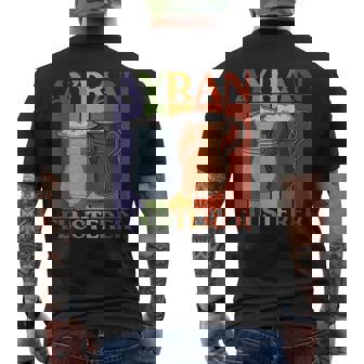 アイラン トルコ 食べ物 国のお土産 ヨーグルトドリンク 料理 メンズTシャツ バックプリント - Kawaiitshirt