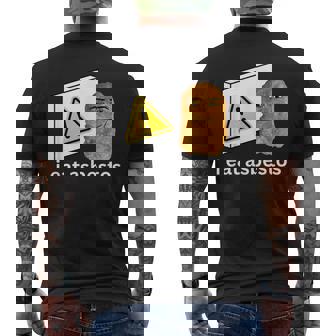 アイ・イート・アスベスト・ファニー・カーズ・チキン・ナゲット・ミーム メンズTシャツ バックプリント - Kawaiitshirt