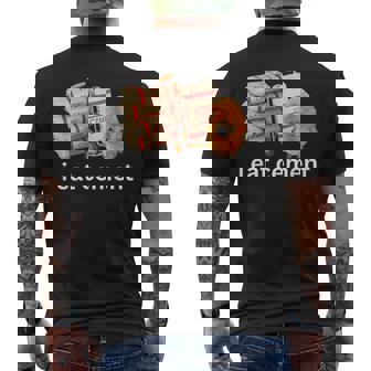 アイ・イート・セメント・ファニー・カーズ・クライング・キャット・ミーム メンズTシャツ バックプリント - Kawaiitshirt