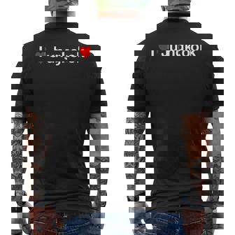 アイ・ハート・ジョングク メンズTシャツ バックプリント - Kawaiitshirt