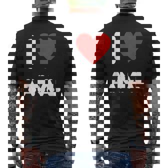 アイ・ラブ・アナル メンズTシャツ バックプリント - Kawaiitshirt