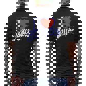 アイ・ラブ・シンガポール メンズTシャツ バックプリント - Kawaiitshirt