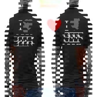 アイ・ラブ・ビール メンズTシャツ バックプリント - Kawaiitshirt