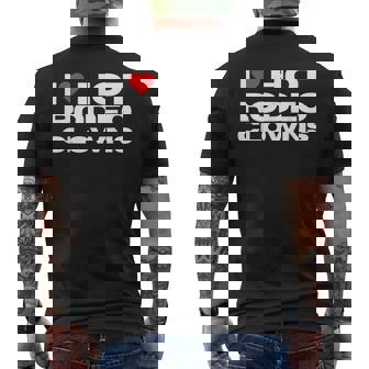 アイ・ラブ・ホット・ロデオ・クラウンズ・ファニー・ウェスタン・ロデオ・カウガール メンズTシャツ バックプリント - Kawaiitshirt