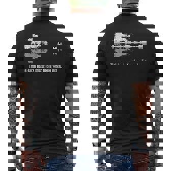 アコースティックギター Earth Has Music For Listen メンズTシャツ バックプリント - Kawaiitshirt