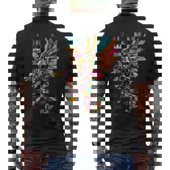 アステカ メキシコ神話 羽をつけた蛇 鷲 マヤ人 メンズTシャツ バックプリント - Kawaiitshirt