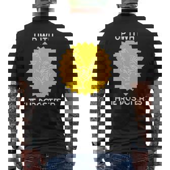 アップ・ウィズ・ザ・ルースターズ メンズTシャツ バックプリント - Kawaiitshirt