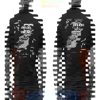 アテナのフクロウ ギリシャ神話 古代ギリシャ メンズTシャツ バックプリント - Kawaiitshirt