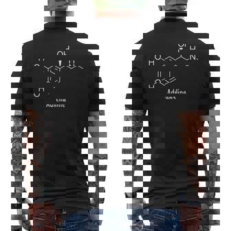 アドレナリン分子化学記号 メンズTシャツ バックプリント - Kawaiitshirt