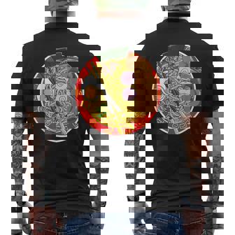 アニメ 和風ラーメン 麺類 食いしん坊ギフト メンズTシャツ バックプリント - Kawaiitshirt