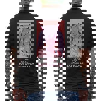 アニメガール猫少女日本蒸気波美少女美少女。 メンズTシャツ バックプリント - Kawaiitshirt