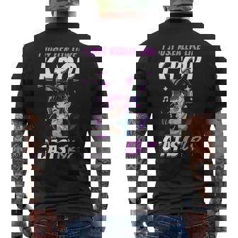 アニメ・猫 K-Pop メンズTシャツ バックプリント - Kawaiitshirt