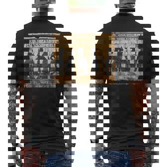 アヌビス 子猫 パピルス スクロール ピラミッド エジプトアート 猫 メンズTシャツ バックプリント - Kawaiitshirt