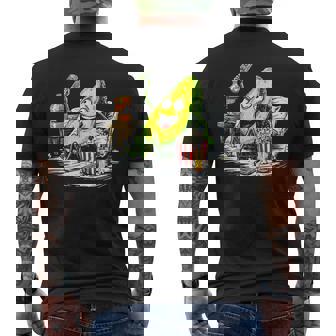 アボカド リラックス 持株 おやつ アート フルーツ モチーフ アボカド メンズTシャツ バックプリント - Kawaiitshirt