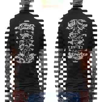 アメリカン バイク おしゃれ ドクロ エンジン ダメージ 面白い イラスト 長袖tシャツ メンズTシャツ バックプリント - Kawaiitshirt