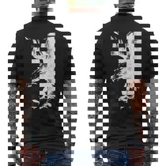 アメリカンイーグル ブラック ホワイト アメリカンパトリオット メンズTシャツ バックプリント - Kawaiitshirt