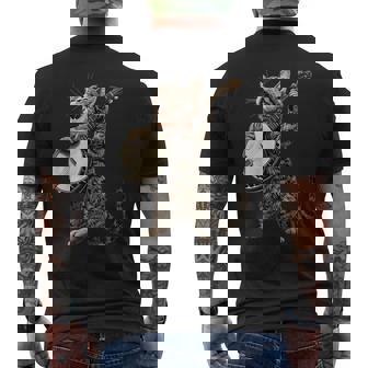 アメリカンショートヘアキャット ブルーグラス バンジョープレイヤー メンズTシャツ バックプリント - Kawaiitshirt