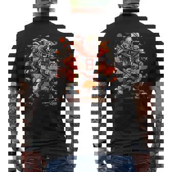 アメリカンフットボールのコスチュームを着たストロングナイト。 メンズTシャツ バックプリント - Kawaiitshirt