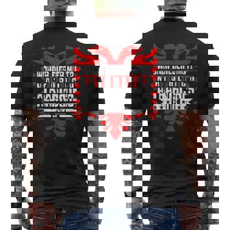アルバニアブラッドアルバニアイーグル メンズTシャツ バックプリント - Kawaiitshirt