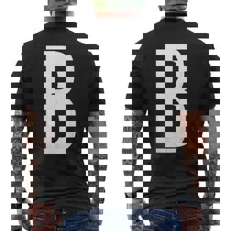 アルファベットアルファベットモノグラムイニシャル。 メンズTシャツ バックプリント - Kawaiitshirt