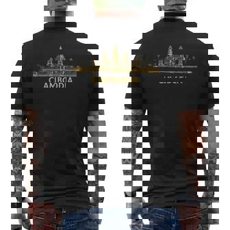 アンコールワットカンボジア、クメールカンボジア メンズTシャツ バックプリント - Kawaiitshirt