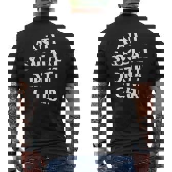 アンチソーシャルドリフトクラブホワイトロゴフロントバック メンズTシャツ バックプリント - Kawaiitshirt