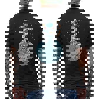 アーチェリーシャツキッズロングボウ宇宙飛行士ギフトキッズボウアーチェリー メンズTシャツ バックプリント - Kawaiitshirt