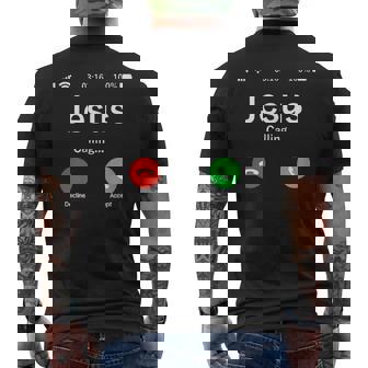 イエスは天国から呼びかけている-クリスチャンリビング メンズTシャツ バックプリント - Kawaiitshirt