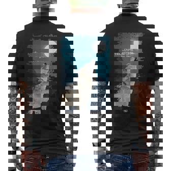 イエローストーン国立公園 オオカミのお土産 記念品 ギフト メンズTシャツ バックプリント - Kawaiitshirt