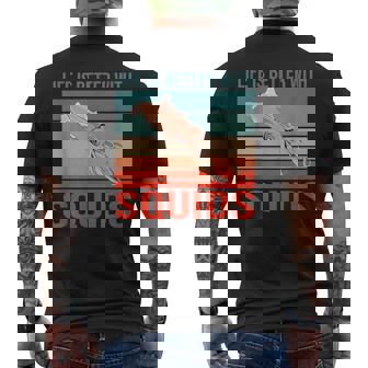 イカ ライフ・イズ・ベター 烏賊 イカ メンズTシャツ バックプリント - Kawaiitshirt