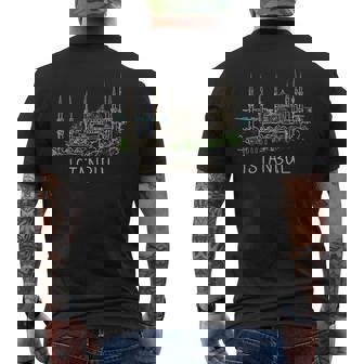 イスタンブールトルコ メンズTシャツ バックプリント - Kawaiitshirt