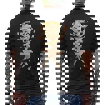 イタリア ブレイン ロート Ai生成キャラクター バレリーナ カプチーナ メンズTシャツ バックプリント - Kawaiitshirt