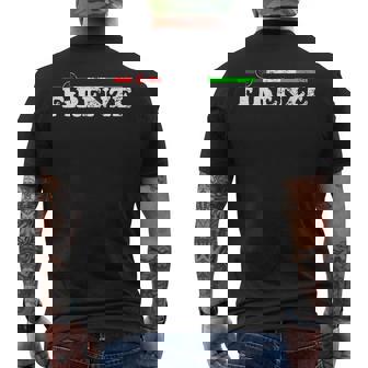 イタリア、フィレンツェのお土産、トリコロールとイタリアの国旗。 メンズTシャツ バックプリント - Kawaiitshirt