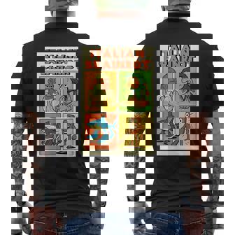 イタリアのブレインロットコミックポスター メンズTシャツ バックプリント - Kawaiitshirt